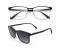 (DHTJ2153)金屬框眼鏡/可拆式太陽眼鏡/時尚套鏡