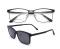 (DHTJ2153)金屬框眼鏡/可拆式太陽眼鏡/時尚套鏡
